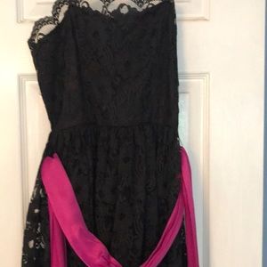 Black lace with sash dress  size 7-8